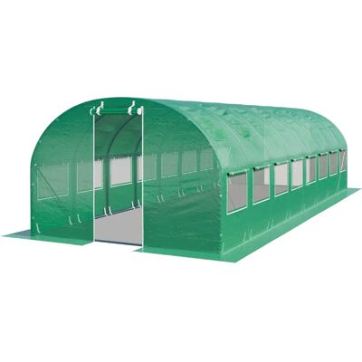 TOOLPORT 3x8m Polytunnel Kertépítési Üvegház - Acélkeret és PE-fólia TOOLPORT 3x8m Polytunnel Kertépítési Üvegház - Acélkeret és PE-fólia