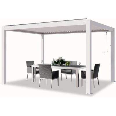 Pergola en aluminium 3x4 m PRIMEYARD avec lames orientables - Pavillon de jardin - Publicité Pergola en aluminium 3x4 m PRIMEYARD avec lames orientables - Pavillon de jardin - Publicité