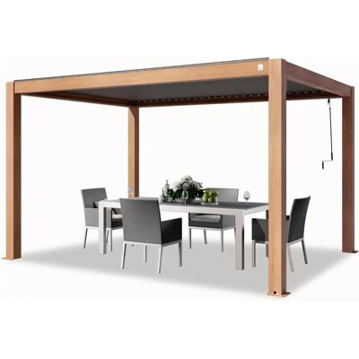 Hliníková pergola Toolport Primeyard 3x4 m s nastavitelnémi lamelami - Zahradní pavilon Hliníková pergola Toolport Primeyard 3x4 m s nastavitelnémi lamelami - Zahradní pavilon