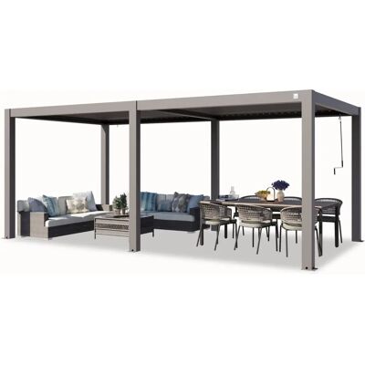 PRIMEYARD 3x6m Pergola - Louvered roof - Anthracite grey PRIMEYARD 3x6m Pergola - Louvered roof - Anthracite grey