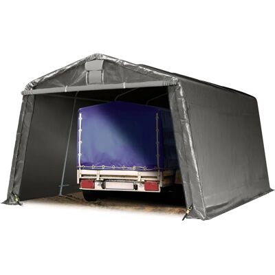 TOOLPORT Tenda de garagem - 3,3x4,7m, cinza, lona em PE - Tenda de garagem TOOLPORT Tenda de garagem - 3,3x4,7m, cinza, lona em PE - Tenda de garagem