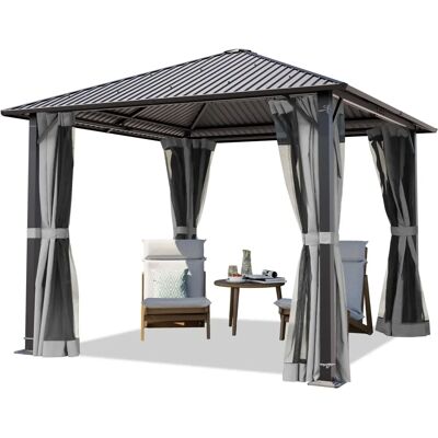 Gazebo Hardtop 3x3m Toolport - Include 4 Pannelli Laterali Gazebo Hardtop 3x3m Toolport - Include 4 Pannelli Laterali