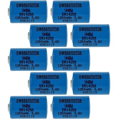 VHBW 10x Batería Cilíndrica de Litio ER14250 - Reemplazo de Batería VHBW 10x Batería Cilíndrica de Litio ER14250 - Reemplazo de Batería