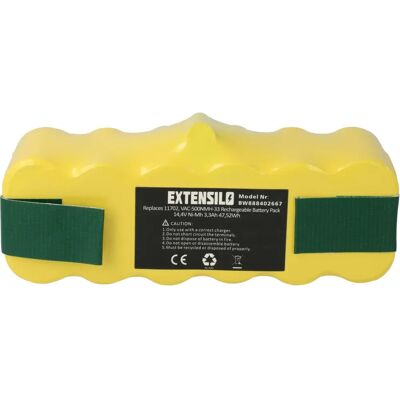Batería EXTENSILO - Compatible con iRobot Roomba 610, 620, 621, 630, 590, 583, 610, 611, 612, 614, 615, 616, 618, 620, 621, 625, 630 - 3300 mAh Batería EXTENSILO - Compatible con iRobot Roomba 610, 620, 621, 630, 590, 583, 610, 611, 612, 614, 615, 616, 618, 620, 621, 625, 630 - 3300 mAh