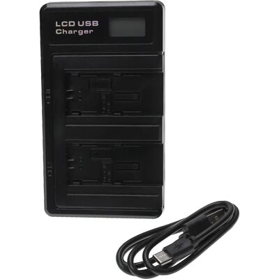 Chargeur USB double vhbw pour Canon Vixia HF M50, HF R32 - Étui de chargement de batterie Chargeur USB double vhbw pour Canon Vixia HF M50, HF R32 - Étui de chargement de batterie