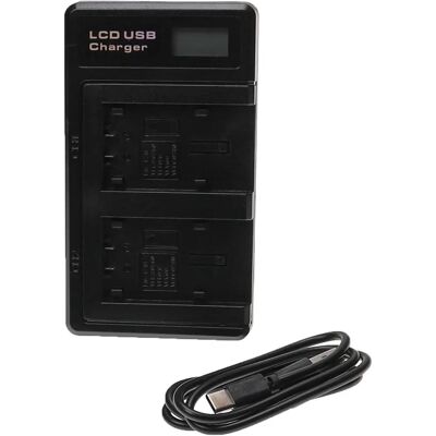 Chargeur double USB vhbw - Compatible avec Panasonic VW-VBK180, VW-VBK360, VW-VBL090 - Chargeur de batterie pour caméra Chargeur double USB vhbw - Compatible avec Panasonic VW-VBK180, VW-VBK360, VW-VBL090 - Chargeur de batterie pour caméra