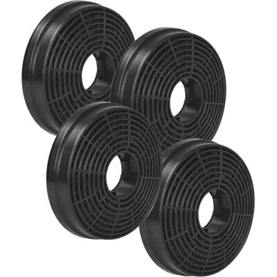 Vhbw 4x Filtros de Carbón Activo - Campana Extractora - Negro Vhbw 4x Filtros de Carbón Activo - Campana Extractora - Negro