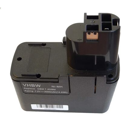 vhbw Battery for Bosch GSR 7.2VES-2, GUS 7.2 - Battery Type: NiMH, 2000mAh vhbw Battery for Bosch GSR 7.2VES-2, GUS 7.2 - Battery Type: NiMH, 2000mAh