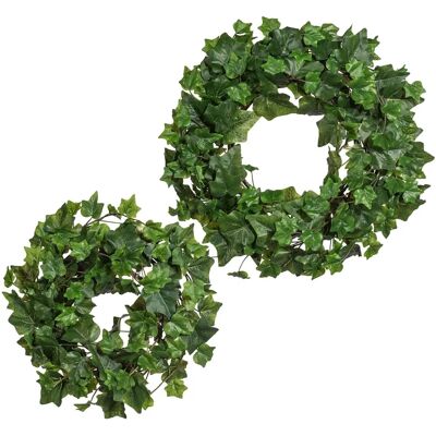 CREATIV GREEN Efeukranz - 35x44 cm - 2 Stk - Künstliche Pflanze CREATIV GREEN Efeukranz - 35x44 cm - 2 Stk - Künstliche Pflanze