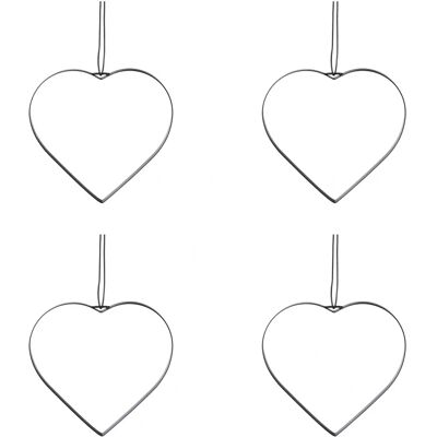 CREATIV DECO - Herz - Schwarz - Lederband - Aufhängedeko CREATIV DECO - Herz - Schwarz - Lederband - Aufhängedeko
