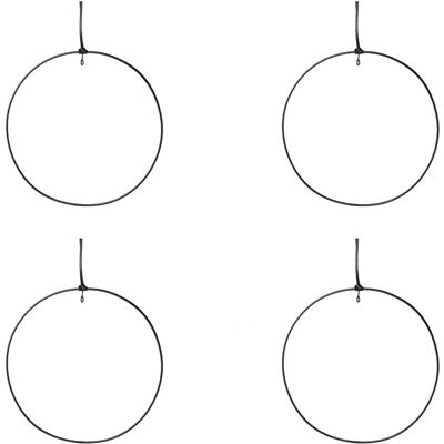 CREATIV DECO - Dekohänger Ø40 - Schwarz - Lederband - Dekohänger CREATIV DECO - Dekohänger Ø40 - Schwarz - Lederband - Dekohänger