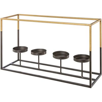 CREATIV DECO Gold and Black Christmas Candle Holder - Candle Holder - Christmas Decor CREATIV DECO Gold and Black Christmas Candle Holder - Candle Holder - Christmas Decor