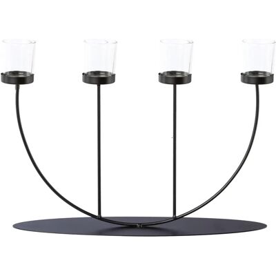 CREATIV DECO - Weihnachtsdeko Kerzenhalter schwarz CREATIV DECO - Weihnachtsdeko Kerzenhalter schwarz