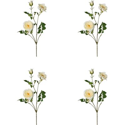 CREATIV GREEN Rosenzweig - 73 cm - beige - 4 St. Kunstblume CREATIV GREEN Rosenzweig - 73 cm - beige - 4 St. Kunstblume