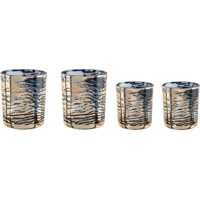 CREATIV HOME - LEOPARD GLASS LANTERNS - Goldfarben CREATIV HOME - LEOPARD GLASS LANTERNS - Goldfarben