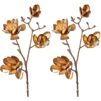 CREATIV DECO - Weihnachtsdeko Magnolie - 85 cm - altgoldfarben CREATIV DECO - Weihnachtsdeko Magnolie - 85 cm - altgoldfarben
