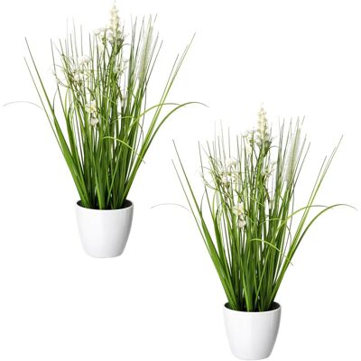 CREATIV GREEN Blüten-Gras-Mix - Kunstpflanzen - 2 Stück CREATIV GREEN Blüten-Gras-Mix - Kunstpflanzen - 2 Stück