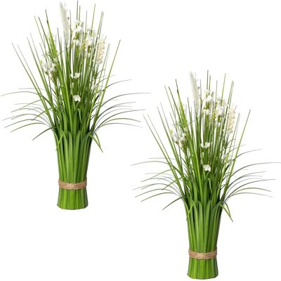 CREATIV GREEN - Stehgras-Busch mit Blüten - Weiß - Artificial Plant CREATIV GREEN - Stehgras-Busch mit Blüten - Weiß - Artificial Plant
