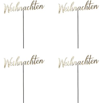 Creativ Deco Weihnachtsdeko Dekofiguren Set - 22x24cm, Gold Creativ Deco Weihnachtsdeko Dekofiguren Set - 22x24cm, Gold