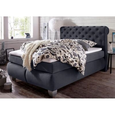HAPO Boxspringbett - 200x200cm, 7-Zonen-Kaltschaummatratze - Grau HAPO Boxspringbett - 200x200cm, 7-Zonen-Kaltschaummatratze - Grau