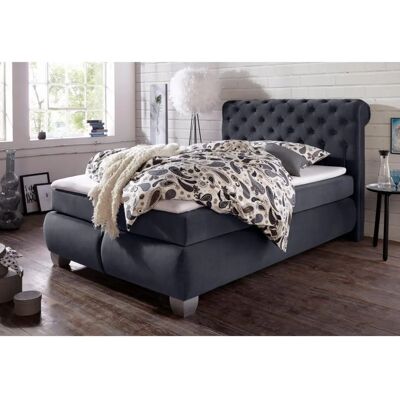 HAPO Boxspringbett - 7-Zonen Tonnentaschen-Federkern, Grau, 140x200cm HAPO Boxspringbett - 7-Zonen Tonnentaschen-Federkern, Grau, 140x200cm