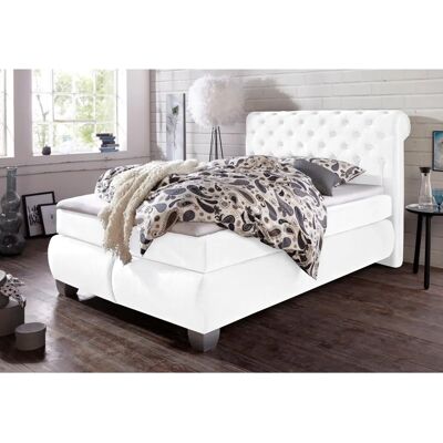 HAPO Boxspringbett - 140x200cm, 154x230cm, Weiß, 7-Zonen-Matratze HAPO Boxspringbett - 140x200cm, 154x230cm, Weiß, 7-Zonen-Matratze