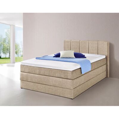 HAPO Beiges Boxspringbett mit Stauraum - 140x200 cm - Kein Härtegrad HAPO Beiges Boxspringbett mit Stauraum - 140x200 cm - Kein Härtegrad