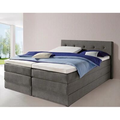 HAPO Graues Boxspringbett - Stauraum - Modernes Design HAPO Graues Boxspringbett - Stauraum - Modernes Design