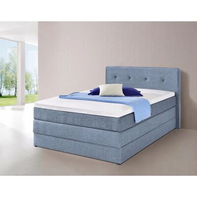 HAPO Boxspringbett - 140x200cm - Blau - Modern mit Stauraum HAPO Boxspringbett - 140x200cm - Blau - Modern mit Stauraum
