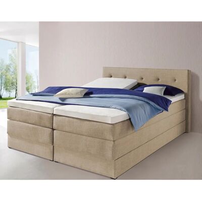HAPO Beige Boxspringbett - 180x200cm, 7-Zonen-Kaltschaum, Bettkasten HAPO Beige Boxspringbett - 180x200cm, 7-Zonen-Kaltschaum, Bettkasten