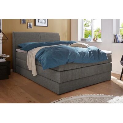 HAPO Grau Boxspringbett - Bonnell-Federkern, Stauraum, 140x200cm HAPO Grau Boxspringbett - Bonnell-Federkern, Stauraum, 140x200cm