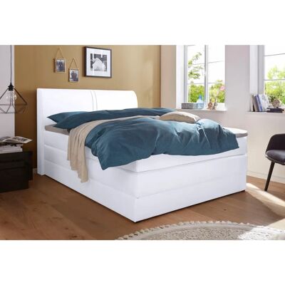 HAPO Weißes Boxspringbett mit Stauraum - 140x200cm HAPO Weißes Boxspringbett mit Stauraum - 140x200cm