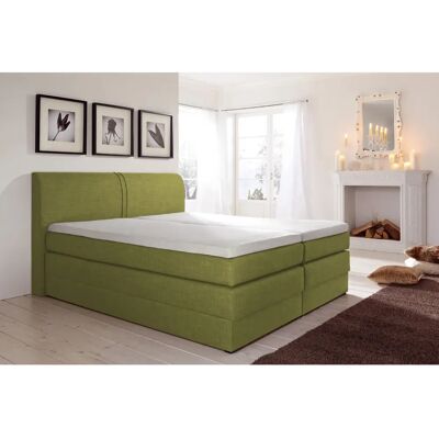 HAPO Grünes Boxspringbett - 200x200cm - Queen Size HAPO Grünes Boxspringbett - 200x200cm - Queen Size