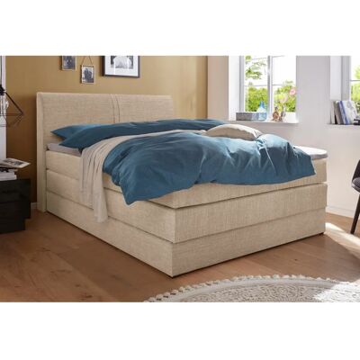 HAPO Beiges Boxspringbett - 7-Zonen-Taschenfederkern - Queen Size HAPO Beiges Boxspringbett - 7-Zonen-Taschenfederkern - Queen Size