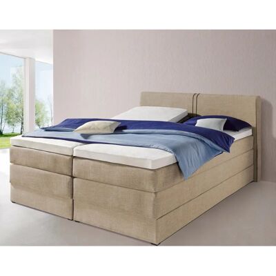 HAPO Beiges Boxspringbett - Bett mit Stauraum & 7-Zonen-Federkern HAPO Beiges Boxspringbett - Bett mit Stauraum & 7-Zonen-Federkern
