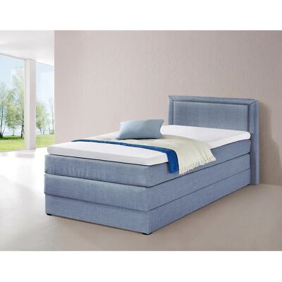 HAPO Blau Boxspringbett mit Stauraum - 100x200cm, Keine Härte, 7-Zonen Kaltschaummatratze HAPO Blau Boxspringbett mit Stauraum - 100x200cm, Keine Härte, 7-Zonen Kaltschaummatratze