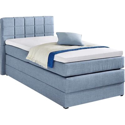 HAPO Boxspringbett - Komplettbett mit Bettkasten - Blau, 100x200cm HAPO Boxspringbett - Komplettbett mit Bettkasten - Blau, 100x200cm