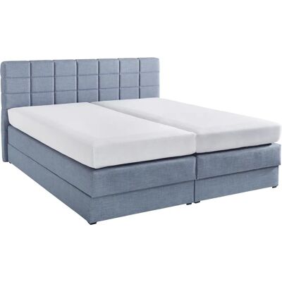 HAPO Boxspringbett 200x200cm - Bettkasten, Bonnell-Federung, Blau HAPO Boxspringbett 200x200cm - Bettkasten, Bonnell-Federung, Blau