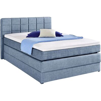 HAPO Blau Boxspringbett - 140x200cm - Kein Härtegrad - 7-Zonen-Tonnentaschen-Federkern - Modern HAPO Blau Boxspringbett - 140x200cm - Kein Härtegrad - 7-Zonen-Tonnentaschen-Federkern - Modern