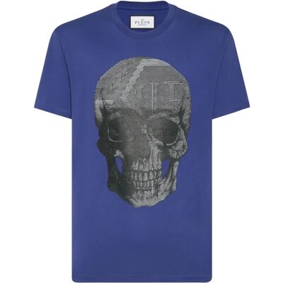 Philipp Plein - SS Skull Jersey - Donkerblauw - Ronde hals - T-shirt Philipp Plein - SS Skull Jersey - Donkerblauw - Ronde hals - T-shirt