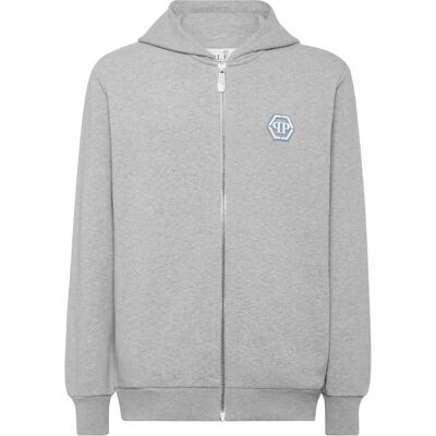 Philipp Plein - LS Iconic Plein - Grijs - Hoodie Philipp Plein - LS Iconic Plein - Grijs - Hoodie