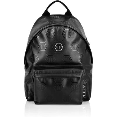 Philipp Plein - Nappa Backpack Embossed Monogram - Schwarz Philipp Plein - Nappa Backpack Embossed Monogram - Schwarz