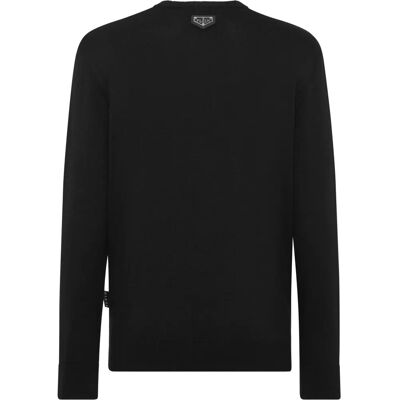 Philipp Plein 1978 Schwarzer Rundhals Pullover Philipp Plein 1978 Schwarzer Rundhals Pullover