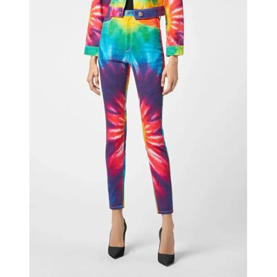 Philipp Plein Super Hohe Taille Jegging - Tie Dye Philipp Plein Super Hohe Taille Jegging - Tie Dye