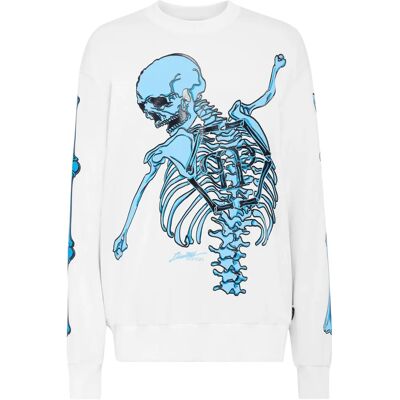 Philipp Plein Sweatshirt Skelet Creme 4XL Philipp Plein Sweatshirt Skelet Creme 4XL