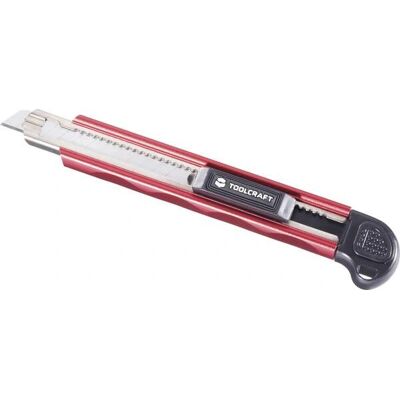TOOLCRAFT TO-6623451 Universalmesser - 9mm Klinge, 14cm, Schwarz, Rot, Silber TOOLCRAFT TO-6623451 Universalmesser - 9mm Klinge, 14cm, Schwarz, Rot, Silber