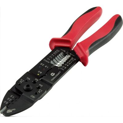 Pinza a crimpare Toolcraft PLC-4131 - Multiuso, Nero/Rosso Pinza a crimpare Toolcraft PLC-4131 - Multiuso, Nero/Rosso
