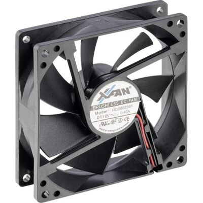X-Fan RDD8025S1 Ventilatore assiale - 80x80x25mm, Nero, Basso rumore X-Fan RDD8025S1 Ventilatore assiale - 80x80x25mm, Nero, Basso rumore