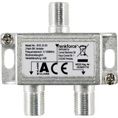 Renkforce RF-4491742 Kabelsplitter - 2-Wege, Silber Renkforce RF-4491742 Kabelsplitter - 2-Wege, Silber