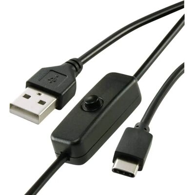 Renkforce Stromkabel für Raspberry Pi - 1,00 m, USB 2.0 A auf USB-C, Ein/Aus-Schalter Renkforce Stromkabel für Raspberry Pi - 1,00 m, USB 2.0 A auf USB-C, Ein/Aus-Schalter